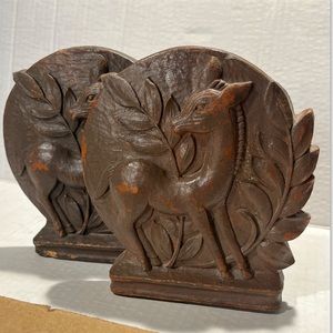 Syroco MCM Vintage Deer Bookends “AS IS”